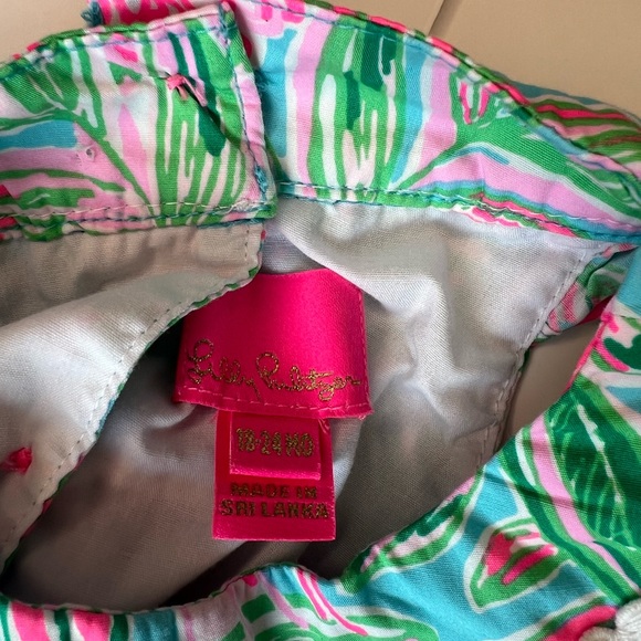 Lilly Pulitzer Pink and Green Floral Kids Dress - Picture 5 of 11